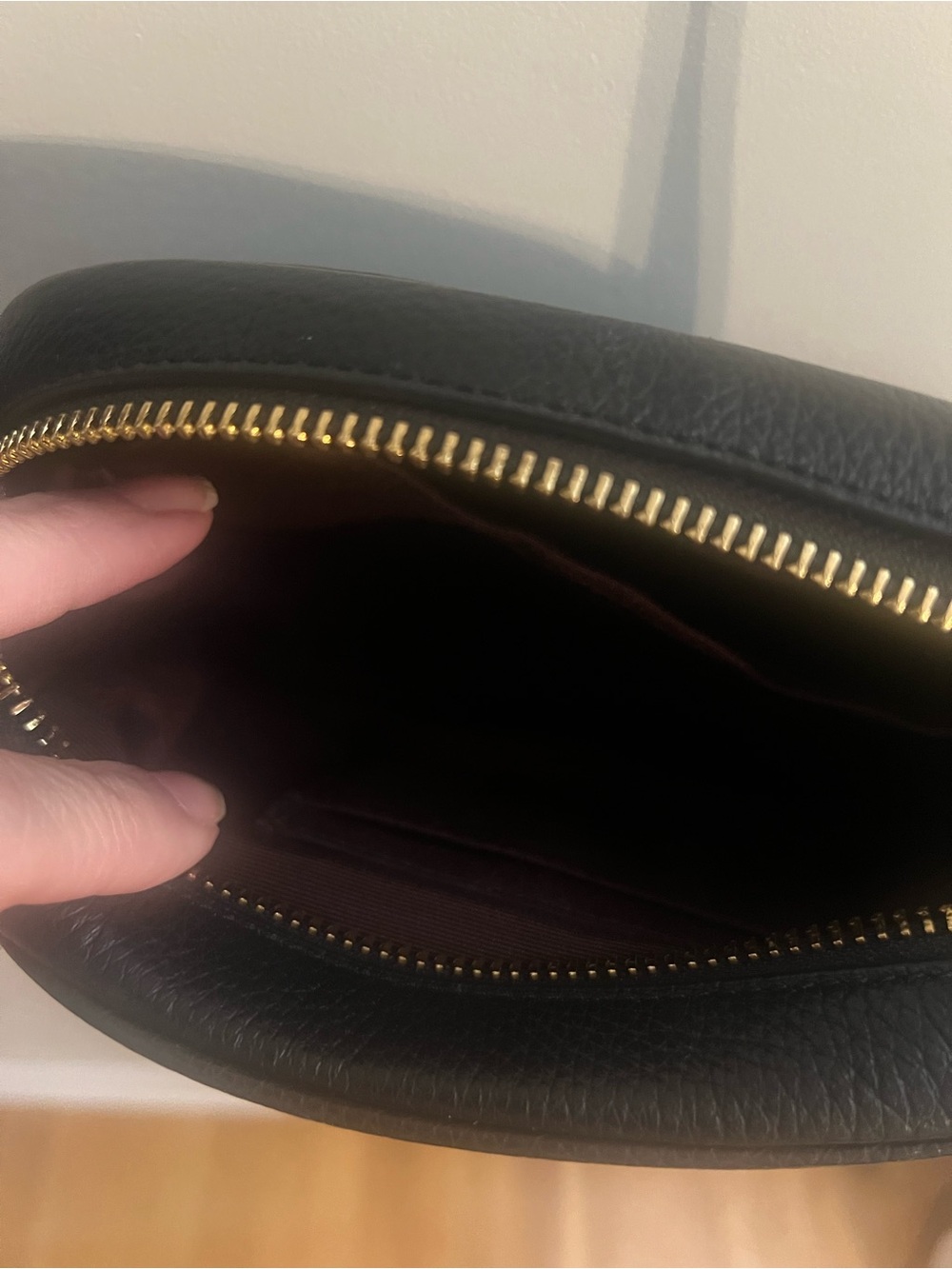 Coach Black Pebbled Leather Camera Crossbody with Gold Hardware - Picture 4 of 4